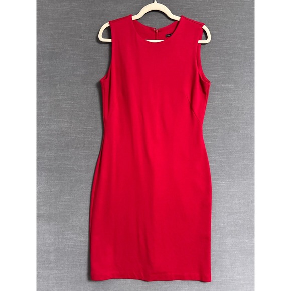 J. McLaughlin Dresses & Skirts - J McLaughlin Dress M Red Sheath Stretch Career Nautical Preppy Classic Office